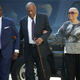 Bill Cosby, center; Camille Cosby, right (Matt Rourke/AP Images)